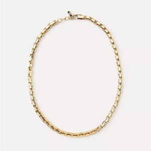 Zara Gold Square Link Necklace